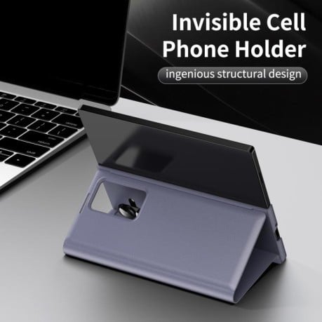 Чехол-книжка Smart View Window Leather на Samsung Galaxy Fold 7 5G - фиолетовый