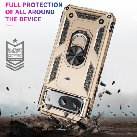 Противоударный чехол HMC 360 Degree Rotating Holder на Google Pixel 8a - золотой