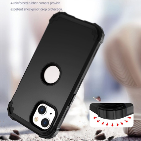 Протиударний Чохол Dropproof 3 in 1 Silicone sleeve для iPhone 14 Plus - чорний