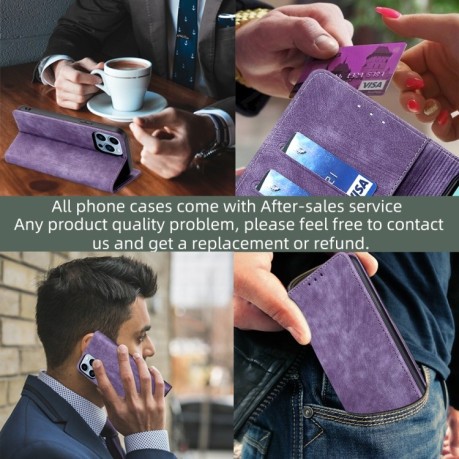 Чохол-книжка RFID Anti-theft Brush для Realme 9 / 9 Pro Plus - фіолетовий