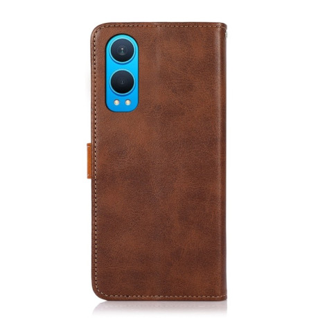 Чохол-книжка KHAZNEH Dual-color Cowhide для OnePlus Nord CE4 Lite - коричневий
