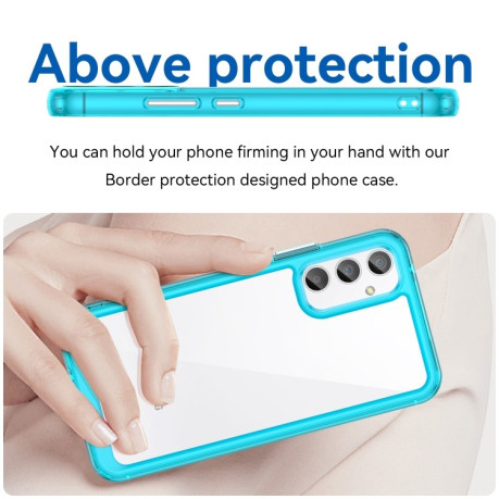 Противоударный чехол Colorful Series Acrylic для Samsung Galaxy A34 5G - голубой