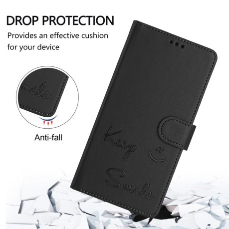 Чехол-книжка Embossing Stripe RFID для Realme GT 7 Pro 5G Global - черный