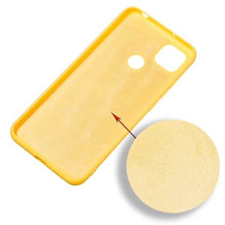 Силиконовый чехол Solid Color Liquid Silicone на Xiaomi Redmi 10A/9C - желтый