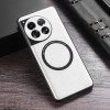 Чохол протиударний Cloth Texture PU MagSafe Magnetic на OnePlus 12 - білий