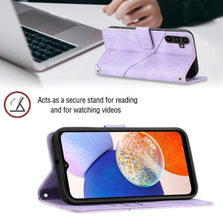 Чохол-книжка Skin-feel Embossed Samsung Galaxy A15 - фіолетовий