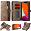 Шкіряний чохол-гаманець CaseMe-008 на iPhone 11 Pro Max - коричневий