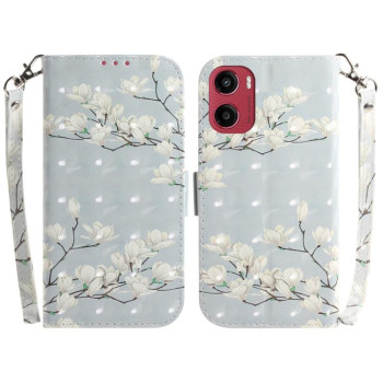 Чохол-книжка 3D Painting для Motorola Moto G05/E15 5G Global - Magnolia