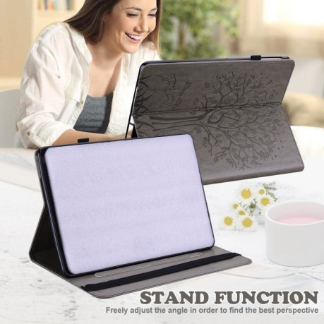 Чохол-книжка Tree Deer Embossed Leather для Xiaomi Redmi Pad SE 8.7 - сірий