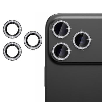 Захисне скло на камеру Kalebol Individual Camera Lens Diamond Ring для iPhone 17 Pro Max - чорне