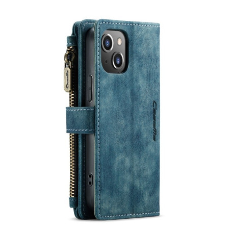 Кожаный чехол-кошелек CaseMe-C30 для iPhone 13 mini - синий