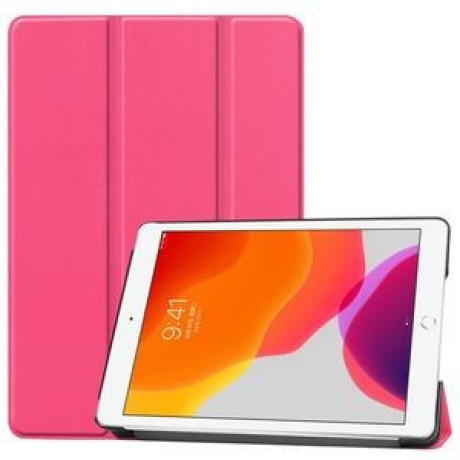 Чохол Custer Texture Three-folding Sleep/Wake-up на iPad Air 2019 / Pro 10.5 Рожево-червоний