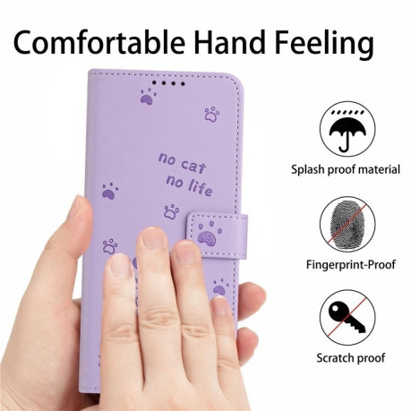 Чохол-книжка Diamond Embossed Skin Feel для Xiaomi 14T Pro 5G - фіолетовий