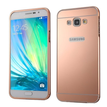 Металлический Бампер и Акриловая накладка Push-pull Style Series Rose Gold для Samsung Galaxy A3