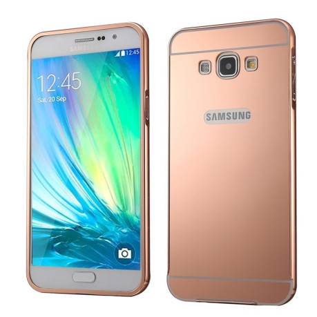 Металлический Бампер и Акриловая накладка Push-pull Style Series Rose Gold для Samsung Galaxy A3