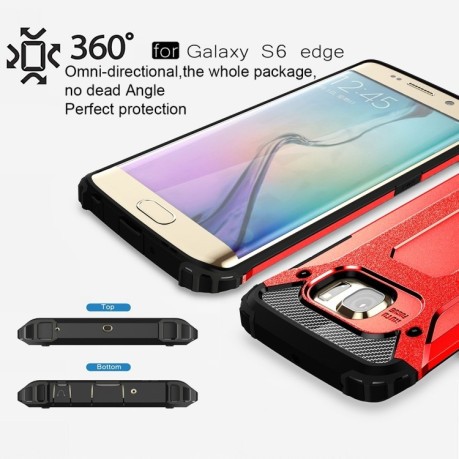 Противоударный чехол Rugged Armor на Galaxy S6 Edge / G925 - красный