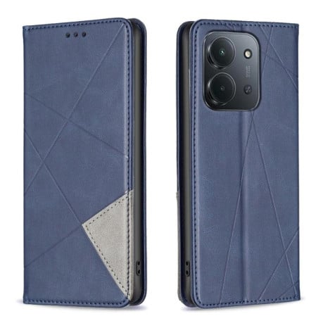 Чехол-книжка Rhombus Texture на Xiaomi Redmi 15C 5G / 4G EU 173mm - синий