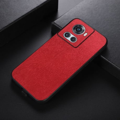 Противоударный чехол Wood Texture для OnePlus 10R / Ace - красный