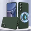 Силіконовий чохол Shockproof Silicone з Magsafe на Samsung Galaxy S25 FE 5G - зелений