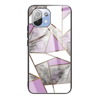 Протиударний чохол Marble Pattern для Xiaomi Mi 11 Lite/Mi 11 Lite NE - Rhombus Gray Purple