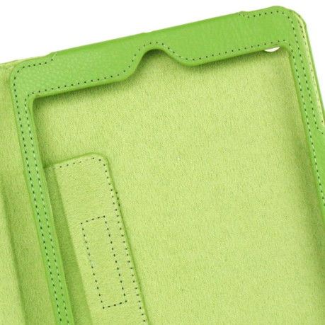 Чехол-книжка Litchi Texture 2-fold на iPad mini 1 / 2 / 3 - зеленый