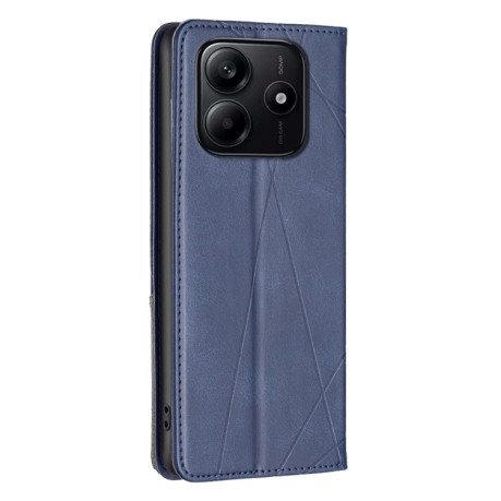 Чехол-книжка Rhombus Texture для Xiaomi Redmi Note 14 5G/Poco M7 Pro 5G - синий