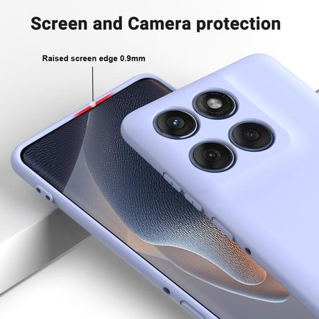 Силиконовый чехол Solid Color Liquid Silicone для Motorola Edge 70 Fusion / Fusion+ 5G — фиолетовый