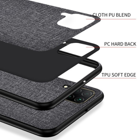 Противоударный чехол Cloth Texture на Samsung Galaxy M53 - зеленый