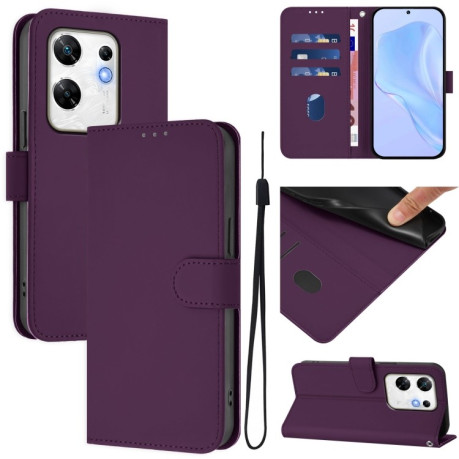 Чехол-книжка Skin Feel Solid Color Leather для Infinix Zero 30 4G - фиолетовый