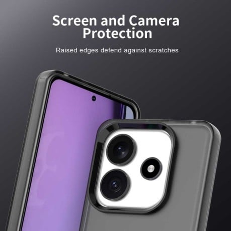 Противоударный чехол Candy Series для Xiaomi Redmi Note 14 5G/Poco M7 Pro 5G - черный