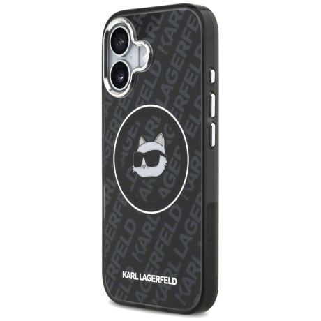 Оригинальный чехол Karl Lagerfeld IML Choupette Head Logo с MagSafe на iPhone 17 - Black