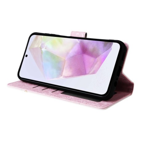 Чехол-книжка Bronzing Painting RFID для Samsung Galaxy A26 5G - Flower