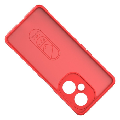 Силиконовый чехол Magic Flannel для OnePlus Nord CE 3 - винно-красный