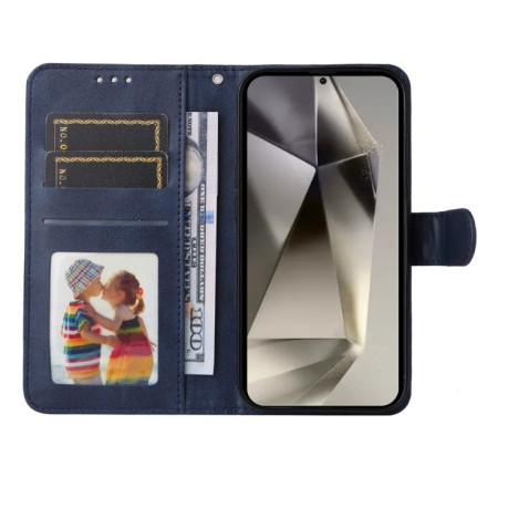 Чехол-книжка Stitching Calf Texture для Samsung Galaxy S25 Ultra 5G - синий