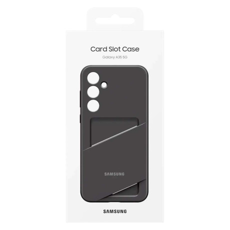 Оригинальный чехол Samsung Card Slot Cover для Samsung Galaxy A35 - black (EF-OA356TBEGWW)
