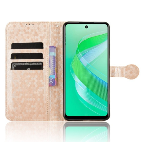 Чохол-книжка Honeycomb Dot для Infinix Smart 8 - золотий
