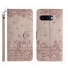 Чохол-книжка Cat Embossing Pattern на Google Pixel 9a - сірий