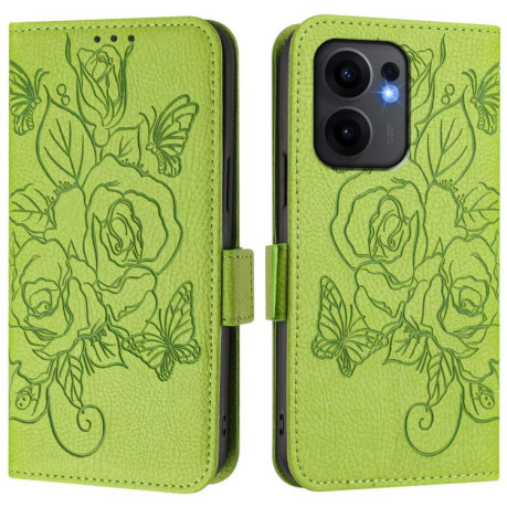 Чохол-книжка Magnetic RFID Anti-theft Leather для OPPO Reno13 F/Reno13 FS- зелений