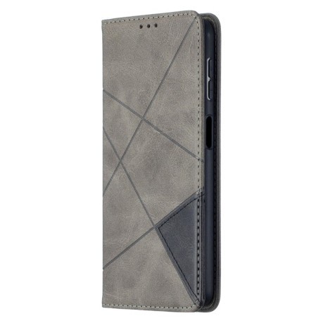 Чехол-книжка Rhombus Texture на Samsung Galaxy A32 5G- серый
