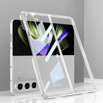Противоударный чехол GKK Electroplating для Samsung Galaxy Fold 5 - прозрачный