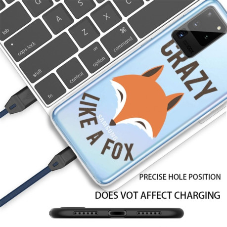 Силиконовый чехол Painted на Samsung Galaxy Note 20 - Fox Head