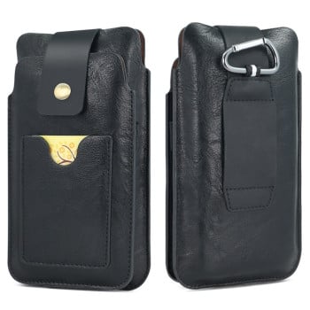 Універсальний чохол стиль Retro з магнітною клямкою для діагоналі 6.5-7.2 з кріпленням на пояс - чорний