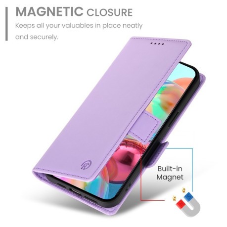 Чехол-книжка Side Buckle Magnetic Frosted Leather для Google Pixel 9a - фиолетовый