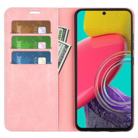 Чехол-книжка Retro Skin Feel Business Magnetic на Samsung Galaxy M53 - розовый