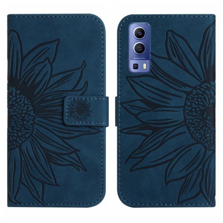 Чохол-книжка Skin Feel Sun Flower для Vivo Y72 5G/iQOO Z3/Y52 5G/Y53S - синій