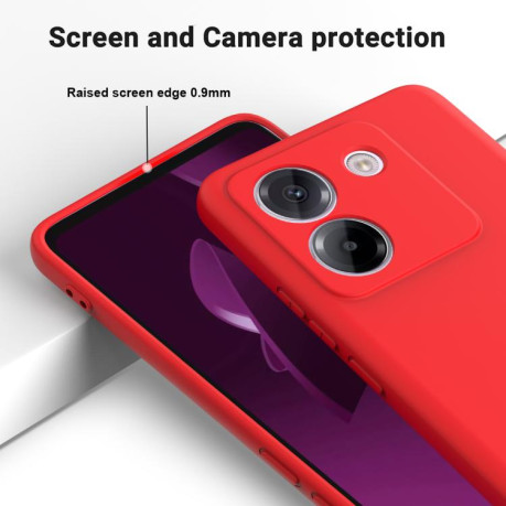 Силіконовий чохол Solid Color Liquid Silicone на Xiaomi Poco M7 Pro 5G - червоний