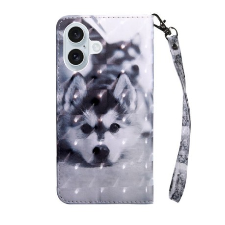 Чохол-книжка 3D Painting для iPhone 16 Plus - Husky
