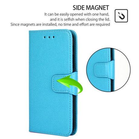 Чехол-книжка Crystal Texture для OPPO Reno12 F/12 FS 5G - голубой