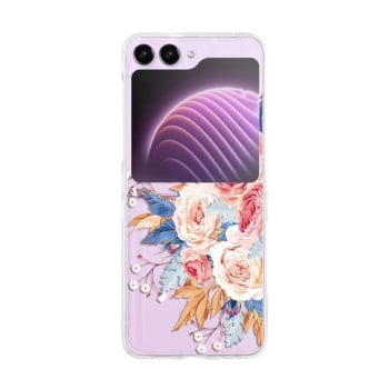 Протиударний чохол Transparent Painted для Samsung Galaxy Flip 6/Flip 7 FE 5G - Half Flower