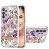 Противоударный чехол Ring IMD Flowers для Samsung Galaxy A23 4G / 5G - Purple Peony